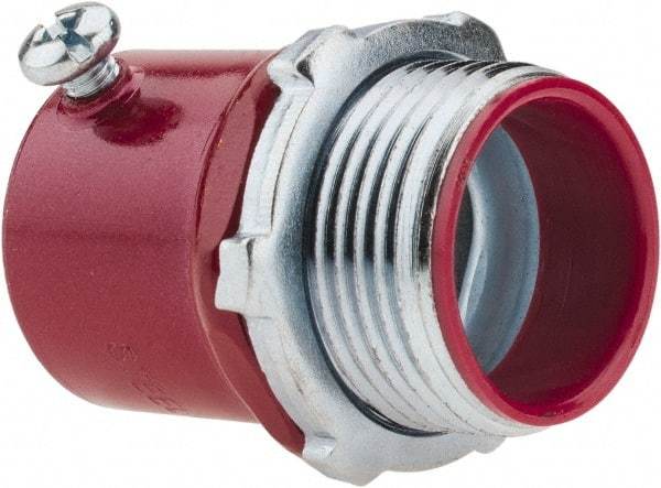 Thomas & Betts - 1" Trade, Steel Set Screw Straight EMT Conduit Connector - Insulated - Apex Tool & Supply