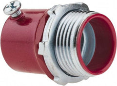 Thomas & Betts - 1" Trade, Steel Set Screw Straight EMT Conduit Connector - Insulated - Apex Tool & Supply