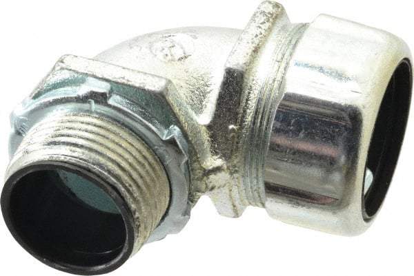 Thomas & Betts - 1" Trade, Steel Threaded Angled Liquidtight Conduit Connector - Insulated - Apex Tool & Supply