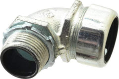Thomas & Betts - 1" Trade, Steel Threaded Angled Liquidtight Conduit Connector - Insulated - Apex Tool & Supply