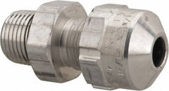 Thomas & Betts - 0.15 to 0.27" Cable Capacity, Class 1, Gas & Vapor Environments, Straight Strain Relief Cord Grip - 1/2 NPT Thread, Aluminum - Apex Tool & Supply