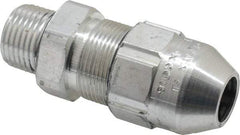 Thomas & Betts - 1/4 to 0.4" Cable Capacity, Class 1, Gas & Vapor Environments, Straight Strain Relief Cord Grip - 1/2 NPT Thread, Aluminum - Apex Tool & Supply