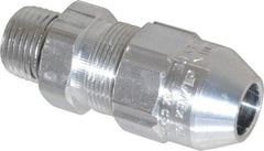 Thomas & Betts - 0.4 to 0.54" Cable Capacity, Class 1, Gas & Vapor Environments, Straight Strain Relief Cord Grip - 1/2 NPT Thread, Aluminum - Apex Tool & Supply