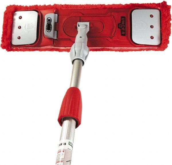 Unger - Red Mopping Kit - 16 Inch Long x 5 Inch Wide Microfiber Head, 48 to 96 Inch Long Handle - Apex Tool & Supply