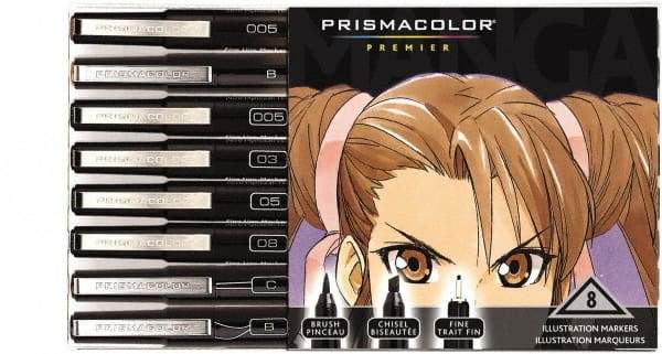 Prismacolor - Black, Sepia Art Marker - Brush Tip, Alcohol Based Ink - Apex Tool & Supply