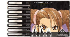 Prismacolor - Black, Sepia Art Marker - Brush Tip, Alcohol Based Ink - Apex Tool & Supply