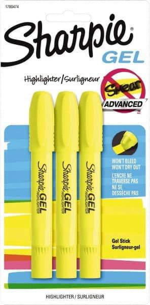 Sharpie - Fluorescent Yellow Highlighter - Chisel Tip, AP Nontoxic Ink - Apex Tool & Supply