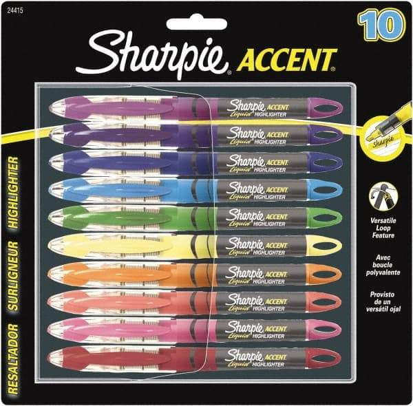 Sharpie - Assorted Colors, Highlighter - Chisel Tip, AP Nontoxic Ink - Apex Tool & Supply