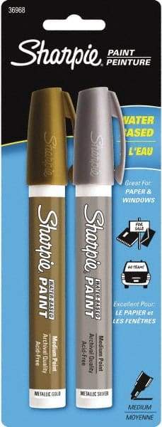 Sharpie - Gold and Silver Paint Marker - Medium Tip - Apex Tool & Supply