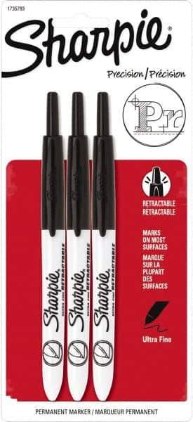 Sharpie - Black Permanent Marker - Retractable Ultra Fine Tip, AP Nontoxic Ink - Apex Tool & Supply