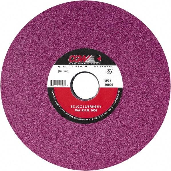 Camel Grinding Wheels - 14" Diam x 5" Hole x 2" Thick, H Hardness, 46 Grit Surface Grinding Wheel - Aluminum Oxide, Type 5, Medium Grade, Vitrified Bond, One-Side Recess - Apex Tool & Supply