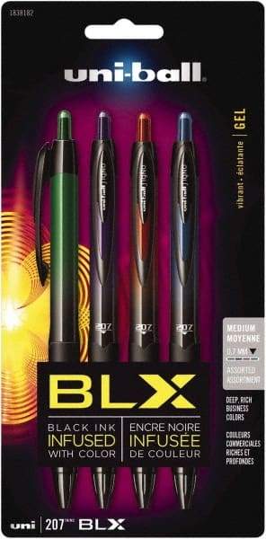 Uni-Ball - 0.7mm Retractable Pen - Blue & Black, Green & Black, Purple & Black, Red & Black - Apex Tool & Supply