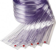 TMI, LLC - Clear Ribbed Replacement Strips, Low Temperature Dock Curtain Strips - 12" Wide x 12' Long x 0.108" Thick, PVC - Apex Tool & Supply