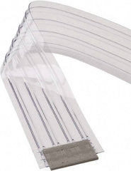 TMI, LLC - Clear Ribbed with Reinforced Bonded Bead Replacement Strips, Armor Bond Dock Curtain Strips - 12" Wide x 12' Long x 0.108" Thick, PVC - Apex Tool & Supply