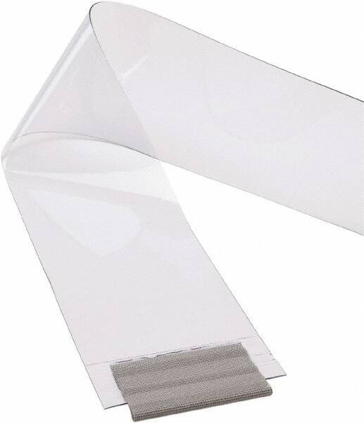 TMI, LLC - Clear Smooth with Reinforced Bonded Bead Replacement Strips, Armor Bond Dock Curtain Strips - 12" Wide x 8' Long x 1/8" Thick, PVC - Apex Tool & Supply