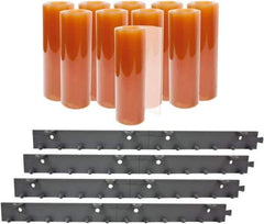 Aleco - 7' Door Width x 10' Door Height PVC Smooth Strip Door Kit - Light Beige Tint - Apex Tool & Supply
