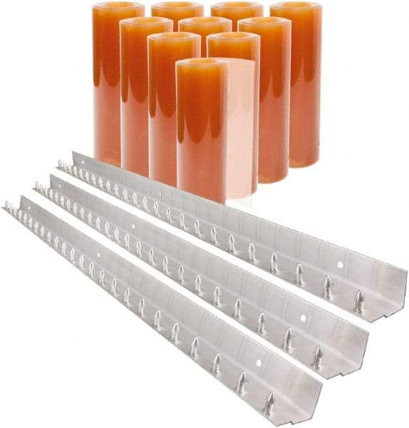 Aleco - 7' Door Width x 10' Door Height PVC Smooth Strip Door Kit - Light Beige Tint - Apex Tool & Supply