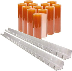 Aleco - 8' Door Width x 10' Door Height PVC Smooth Strip Door Kit - Light Beige Tint - Apex Tool & Supply