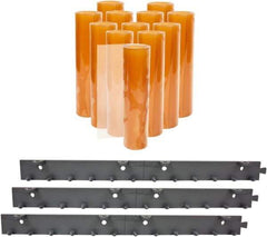 Aleco - 6' Door Width x 8' Door Height PVC Smooth Strip Door Kit - Light Beige Tint - Apex Tool & Supply