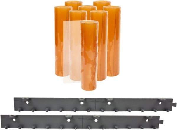 Aleco - 4' Door Width x 7' Door Height PVC Smooth Strip Door Kit - Light Beige Tint - Apex Tool & Supply