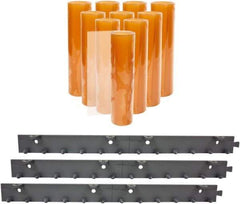 Aleco - 5' Door Width x 8' Door Height PVC Smooth Strip Door Kit - Light Beige Tint - Apex Tool & Supply