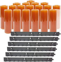 Aleco - 12' Door Width x 12' Door Height PVC Smooth Strip Door Kit - Light Beige Tint - Apex Tool & Supply