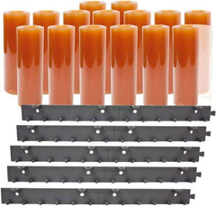 Aleco - 10' Door Width x 10' Door Height PVC Smooth Strip Door Kit - Light Beige Tint - Apex Tool & Supply