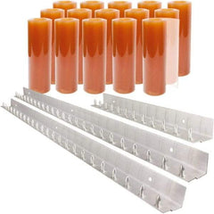 Aleco - 10' Door Width x 10' Door Height PVC Smooth Strip Door Kit - Light Beige Tint - Apex Tool & Supply