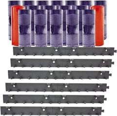 Aleco - 12' Door Width x 12' Door Height PVC Clear Smooth Anti-Insect Strip Door Kit - Clear - Apex Tool & Supply