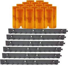 Aleco - 12' Door Width x 12' Door Height PVC AmberTech Anti-Insect Strip Door Kit - Amber - Apex Tool & Supply
