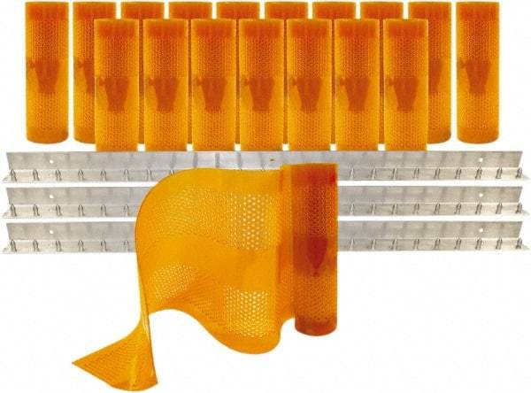 Aleco - 12' Door Width x 12' Door Height PVC AmberTech Anti-Insect Strip Door Kit - Amber - Apex Tool & Supply