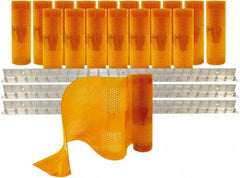 Aleco - 12' Door Width x 12' Door Height PVC AmberTech Anti-Insect Strip Door Kit - Amber - Apex Tool & Supply