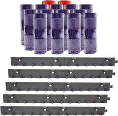 Aleco - 10' Door Width x 10' Door Height PVC Clear Smooth Anti-Insect Strip Door Kit - Clear - Apex Tool & Supply