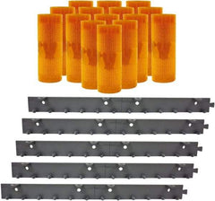 Aleco - 10' Door Width x 10' Door Height PVC AmberTech Anti-Insect Strip Door Kit - Amber - Apex Tool & Supply