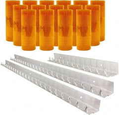 Aleco - 10' Door Width x 12' Door Height PVC AmberTech Anti-Insect Strip Door Kit - Amber - Apex Tool & Supply
