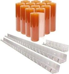 Aleco - 9' Door Width x 9' Door Height PVC Smooth BioClear Strip Door Kit - Light Beige Tint - Apex Tool & Supply