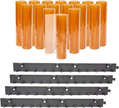 Aleco - 8' Door Width x 8' Door Height PVC Smooth BioClear Strip Door Kit - Light Beige Tint - Apex Tool & Supply