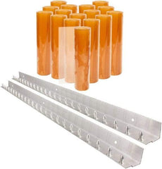 Aleco - 8' Door Width x 8' Door Height PVC Smooth Strip Door Kit - Light Beige Tint - Apex Tool & Supply