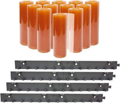 Aleco - 8' Door Width x 8' Door Height PVC Smooth Strip Door Kit - Light Beige Tint - Apex Tool & Supply