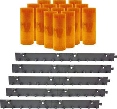 Aleco - 10' Door Width x 12' Door Height PVC AmberTech Anti-Insect Strip Door Kit - Amber - Apex Tool & Supply