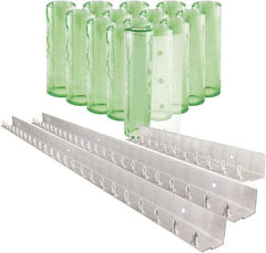 Aleco - 10' Door Width x 12' Door Height PVC Clear Smooth Antistatic Strip Door Kit - Light Green Tint - Apex Tool & Supply