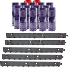 Aleco - 10' Door Width x 12' Door Height PVC Clear Smooth Anti-Insect Strip Door Kit - Clear - Apex Tool & Supply