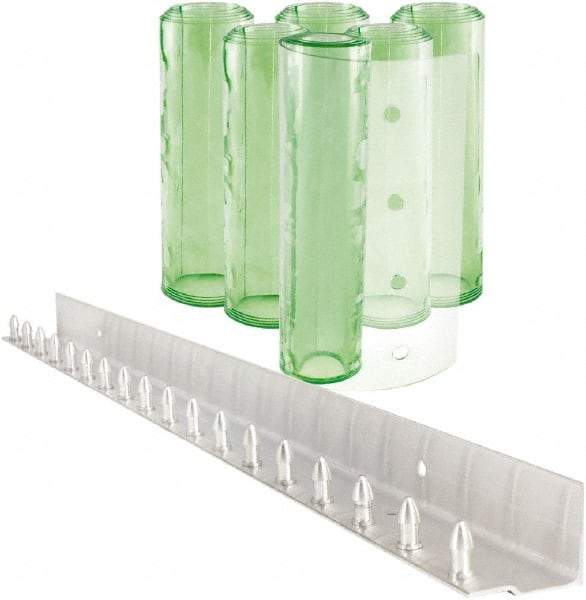 Aleco - 3' Door Width x 7' Door Height PVC Clear Smooth Antistatic Strip Door Kit - Light Green Tint - Apex Tool & Supply