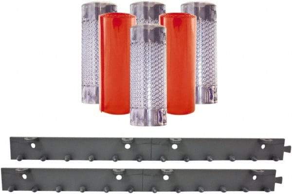 Aleco - 3' Door Width x 7' Door Height PVC Clear Smooth Anti-Insect Strip Door Kit - Clear - Apex Tool & Supply
