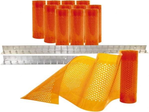 Aleco - 6' Door Width x 8' Door Height PVC AmberTech Anti-Insect Strip Door Kit - Amber - Apex Tool & Supply