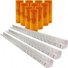 Aleco - 7' Door Width x 10' Door Height PVC AmberTech Anti-Insect Strip Door Kit - Amber - Apex Tool & Supply