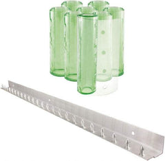 Aleco - 4' Door Width x 7' Door Height PVC Clear Smooth Antistatic Strip Door Kit - Light Green Tint - Apex Tool & Supply