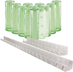 Aleco - 6' Door Width x 8' Door Height PVC Clear Smooth Antistatic Strip Door Kit - Light Green Tint - Apex Tool & Supply