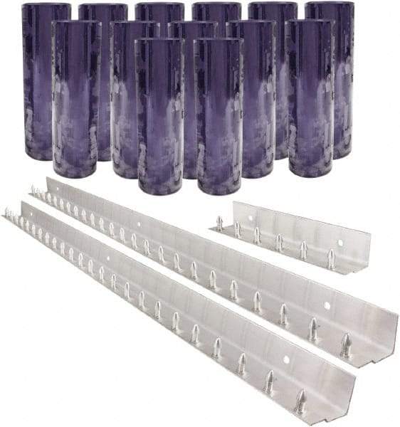Aleco - 9' Door Width x 9' Door Height PVC Clear Smooth Strip Door Kit - Clear - Apex Tool & Supply