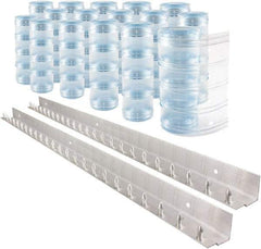 Aleco - 8' Door Width x 8' Door Height PVC Clear Ribbed Strip Door Kit - Clear - Apex Tool & Supply